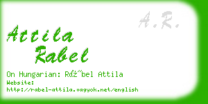 attila rabel business card